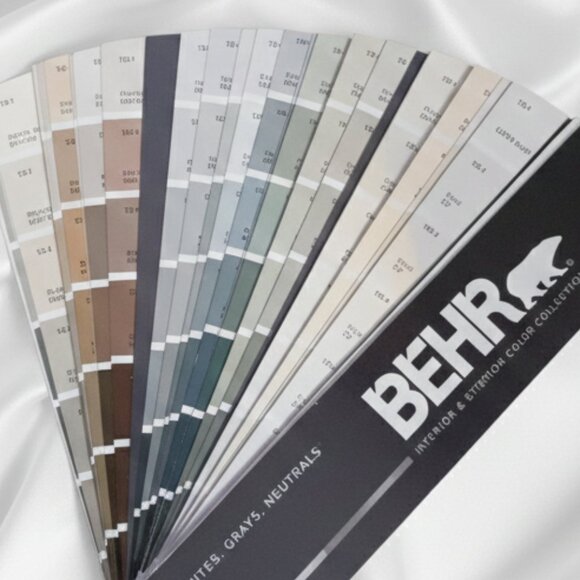 BEHR Whites Grays Neutrals Paint Color Swatch Book Fan Deck W&N-252 - Picture 6 of 8